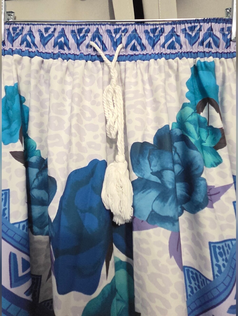 Beautiful Blue Floral Maxi Skirt - Elegant Boho Print - Picture 4 of 7
